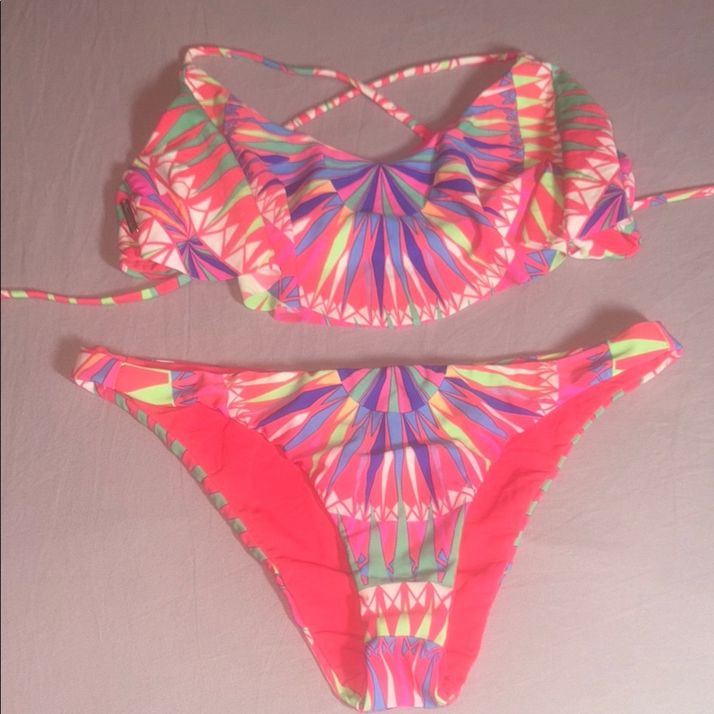 Mara Hoffman Multicolor Geometric Bikini